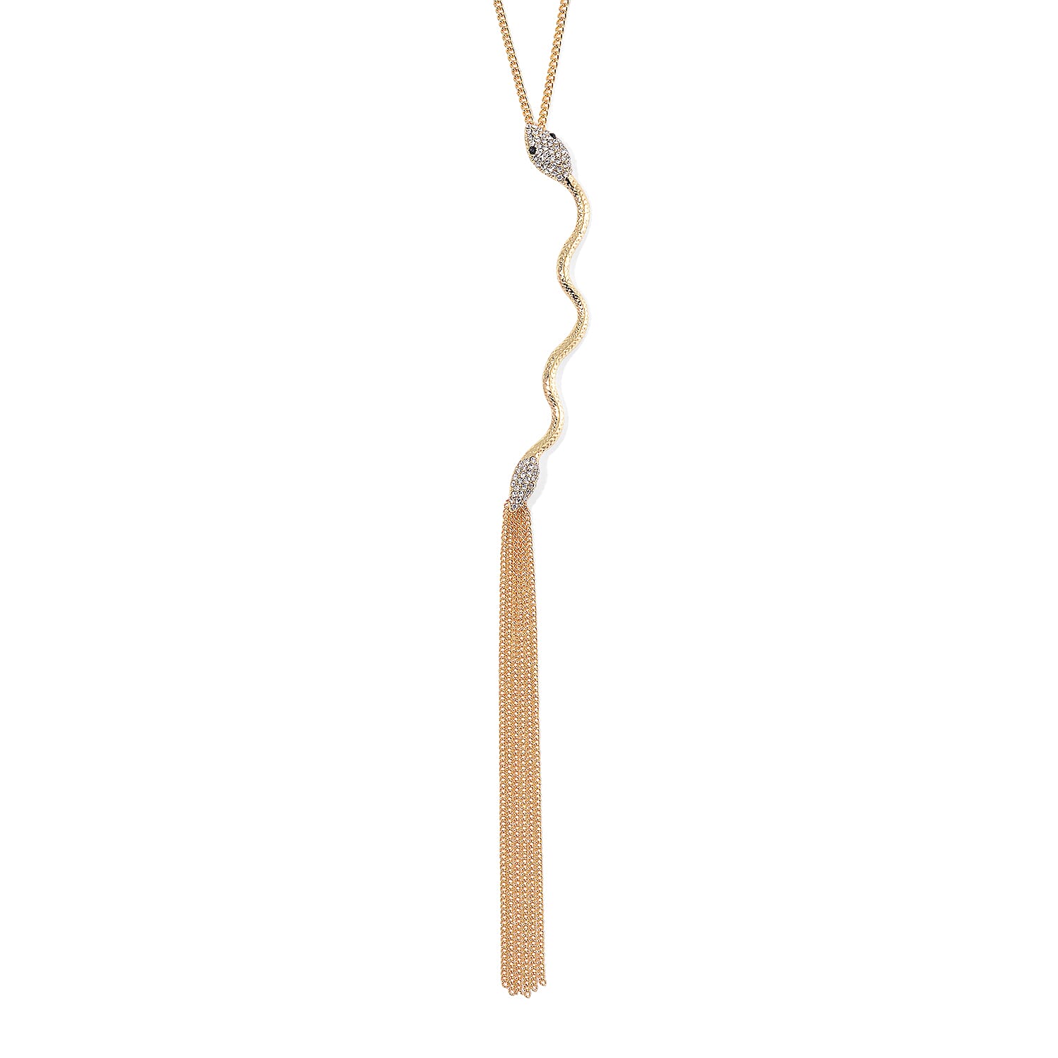 White Swarovski Crystal  Necklace (Size - 20) 0.01 ctw