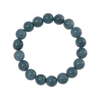 Natural Olmec Jadeite 11-13mm 270.00 ctw Beaded Stretch Bracelet