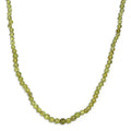 Peridot Beaded 62.00 ctw Necklace 20 Inches in Rhodium Over Sterling Silver - Sticky add to cart bar