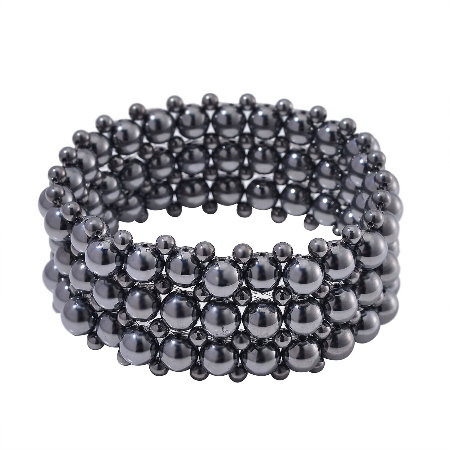 Terahertz 308.00 ctw Beaded Stretch Bracelet 8-8.5 Inches