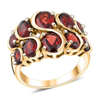 Mozambique Garnet Ring in Goldtone (Size 8.0) 5.50 ctw