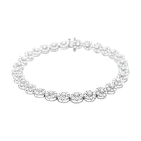 NY Closeout 14K White Gold Diamond G-H I1 Bracelet (7.50 In) 18 Grams 5.00 ctw