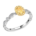 Modani Natural Yellow and White Diamond 0.50 ctw Ring in 18K White and Rose Gold (Size 10.0) - Sticky add to cart bar