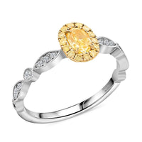Modani Natural Yellow and White Diamond 0.50 ctw Ring in 18K White and Rose Gold (Size 10.0)