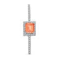 Simulated Yellow Sapphire and Simulated Diamond 7.30 ctw Brooch in Silvertone - Sticky add to cart bar