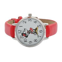 Mouse Watch in Silvertone with Adjustable Strap