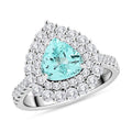 Chairman’s Vault Certified & Appraised Rhapsody AAAA Paraiba Tourmaline and E-F VS Diamond 2.90 ctw Ring in 950 Platinum (Size 7.0) 9.75 Grams - Sticky add to cart bar