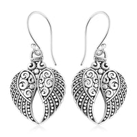 Bali Legacy Angel Wings Earrings in Sterling Silver 4.20 Grams
