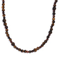 Karis Tigers Eye Beaded 153.00 ctw Necklace 20 Inches in Platinum Bond - Sticky add to cart bar