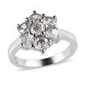 Mozambique Garnet Floral Ring in Stainless Steel (Size 10.0) 2.35 ctw - Sticky add to cart bar