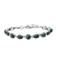 African Malachite 17.15 ctw Bracelet in Stainless Ste (6.50 In) - Sticky add to cart bar