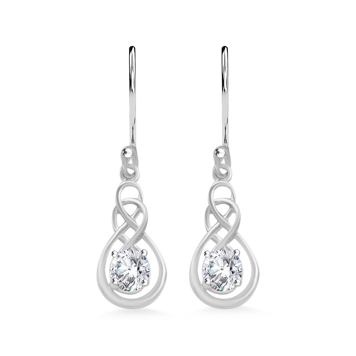 Simulated Diamond 1.00 ctw Earrings in Sterling Silver