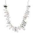 Rainbow Moonstone and White Howlite 256.00 ctw Necklace (20 Inches) in Platinum Bond - Sticky add to cart bar