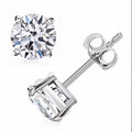 NY Closeout Luxuriant Lab Grown Diamond E-F VS Solitaire Stud Earrings in 14K White Gold 2.50 ctw - Sticky add to cart bar