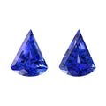 Certified & Appraised AAAA Tanzanite Set of 2 (Fancy 17x13.5 mm) 19.25 ctw - Sticky add to cart bar