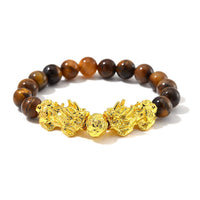 Black Obsidian 9-11mm Beaded Pixiu Bracelet in Copper 150.00 ctw