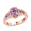 Premium Martha Rocha Kunzite, Multi Gemstone Ring in 18K Vermeil RG Over Sterling Silver (Size 10.0) 1.85 ctw - Sticky add to cart bar
