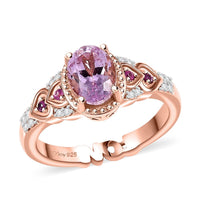 Premium Martha Rocha Kunzite, Multi Gemstone Ring in 18K Vermeil RG Over Sterling Silver (Size 10.0) 1.85 ctw