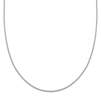 Box Chain Necklace in Rhodium Over Sterling Silver 7.8 Grams 24 Inches