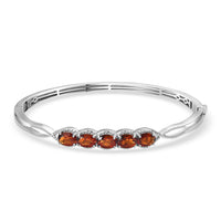 Kashmir Kyanite Bangle Bracelet in Rhodium Over Sterling Silver (7.25 In) 4.90 ctw