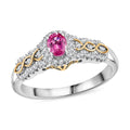 Mahenge Spinel, White Zircon Ring in 18K Vermeil YG and Rhodium Over Sterling Silver (Size 10.0) 0.75 ctw - Sticky add to cart bar