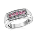 Mahenge Spinel, Moissanite Ring in Rhodium Over Sterling Silver (Size 10.0) 0.70 ctw - Sticky add to cart bar