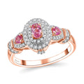 Mahenge Spinel, White Zircon Ring in 18K Vermeil RG Over Sterling Silver (Size 10.0) 1.00 ctw - Sticky add to cart bar
