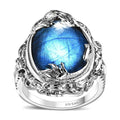 Epic Deal Karis Malagasy Labradorite Dragon Ring in Platinum Bond (Size 10.0) 19.20 ctw - Sticky add to cart bar