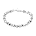 Sterling Silver Beaded Chain Bracelet (7.00 In) (10.2 g) - Sticky add to cart bar