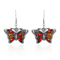 Multi Color Murano Style and White Austrian Crystal Dangle Earrings in Stainless Steel - Sticky add to cart bar