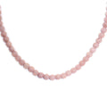 Peruvian Pink Opal 130.00 ctw Necklace 20 Inches in Stainless Steel - Sticky add to cart bar