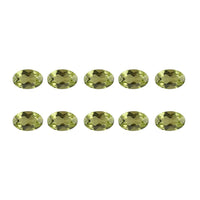 Premium Peridot Set of 10 (Oval 6x4 mm) 4.44 ctw