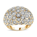 Moissanite Ring in 18K Vermeil YG Over Sterling Silver (Size 10.0) 2.15 ctw - Sticky add to cart bar