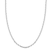 4.15mm Filk Chain Necklace in 14K White Gold 9.45 Grams 24 Inches