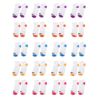 Mossimo 20 Pairs Quarter Length Women's Socks - White/Multi Color (Sizes 4-10)