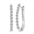 Luxuriant Lab Grown Diamond G-H SI 1.00 ctw Latch Back Earrings in Platinum Over Sterling Silver - Sticky add to cart bar