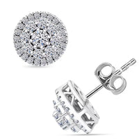 Luxuriant Lab Grown Diamond 1.00 ctw Earrings in Platinum Over Sterling Silver
