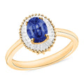 Iliana AAA Ceylon Blue Sapphire and G-H SI Diamond 1.20 ctw Ring in 18K Yellow Gold (Size 7.0) - Sticky add to cart bar