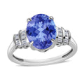 Tanzanite and Baguette Diamond Ring - Sticky add to cart bar