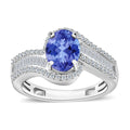 Tanzanite and Diamond Bypass Ring - Sticky add to cart bar