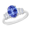 Tanzanite and Diamond Statement Ring - Sticky add to cart bar