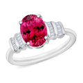 Luxoro Premium Ouro Fino Rubellite and G-H I1 Diamond 2.50 ctw Ring in 14K White Gold - Sticky add to cart bar