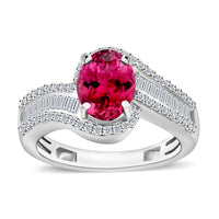 Ouro Fino Rubellite and Diamond Bypass Ring