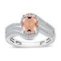 Luxoro Premium Pink Morganite and G-H I1 Diamond Ring in 14K White Gold (Size 10.0) 4.20 Grams 1.75 ctw - Sticky add to cart bar