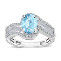 Luxoro Premium Mangoro Aquamarine and G-H I1 Diamond Ring in 14K White Gold (Size 10.0) 4.20 Grams 1.65 ctw - Sticky add to cart bar