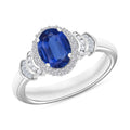 Luxoro Premium Kanchanaburi Blue Sapphire and G-H I1 Diamond Ring in 14K White Gold (Size 10.0) 1.66 ctw - Sticky add to cart bar