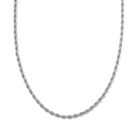 Rope Chain Necklace in Stainless Steel 28 Inches