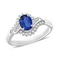 Luxoro Premium Kanchanaburi Blue Sapphire and G-H I1 Diamond Ring in 14K White Gold (Size 10) 1.25 ctw - Sticky add to cart bar