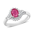 Luxoro Premium Mozambique Ruby and G-H I1 Diamond Ring in 14K White Gold (Size 10.0) 1.25 ctw - Sticky add to cart bar