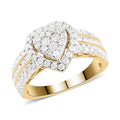 10K Yellow Gold G-H I2-I3 Diamond Heart Ring 4.50 Grams 1.00 ctw - Sticky add to cart bar
